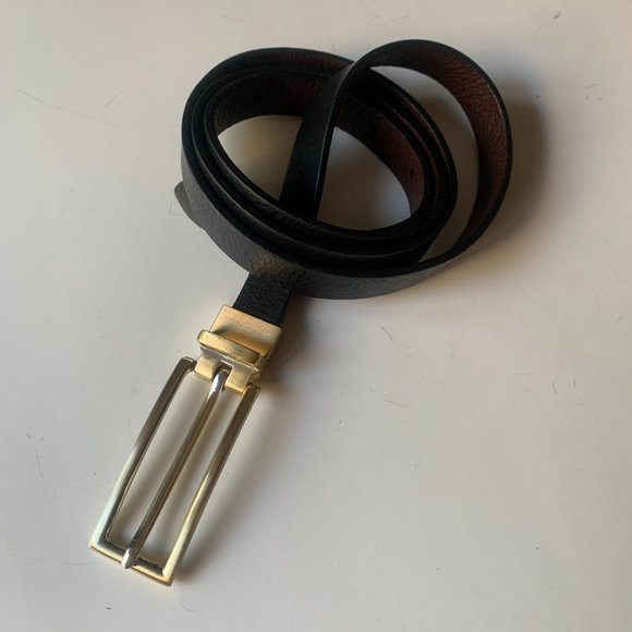 EDDIE BAUER Black Brown Reversible Belt L - Picture 1 of 4